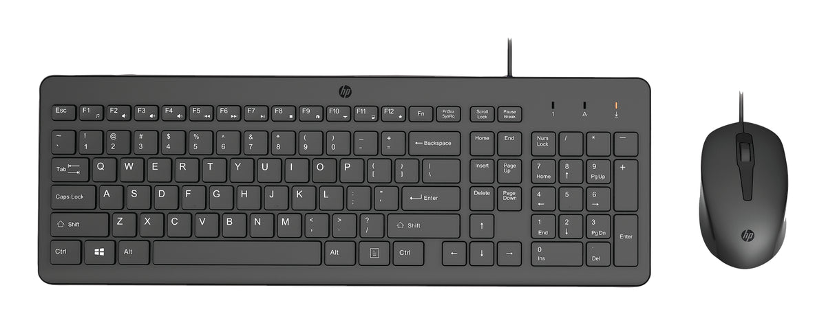 HP Ensemble Clavier et Souris Filaires 150, Noir
