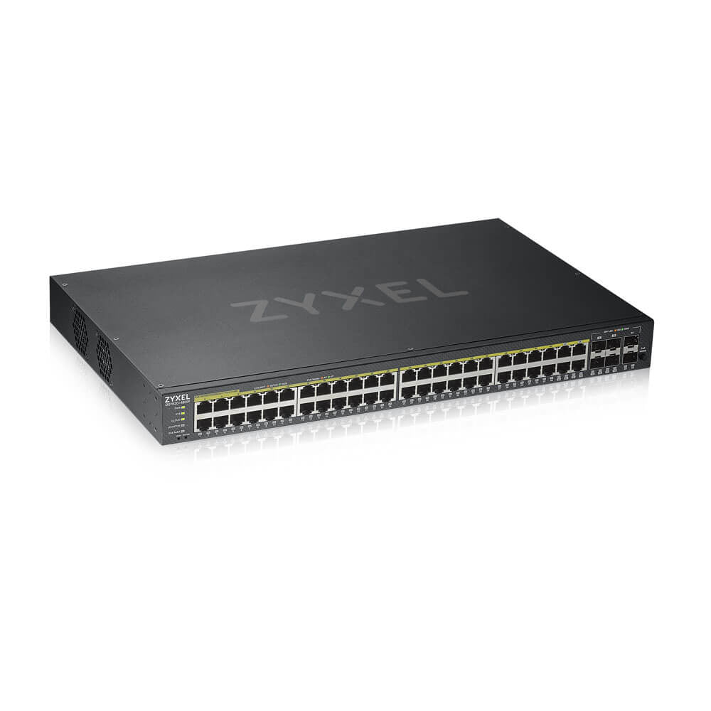 Zyxel GS1920-48HPV2 Switch Gigabit Ethernet Géré PoE, Noir