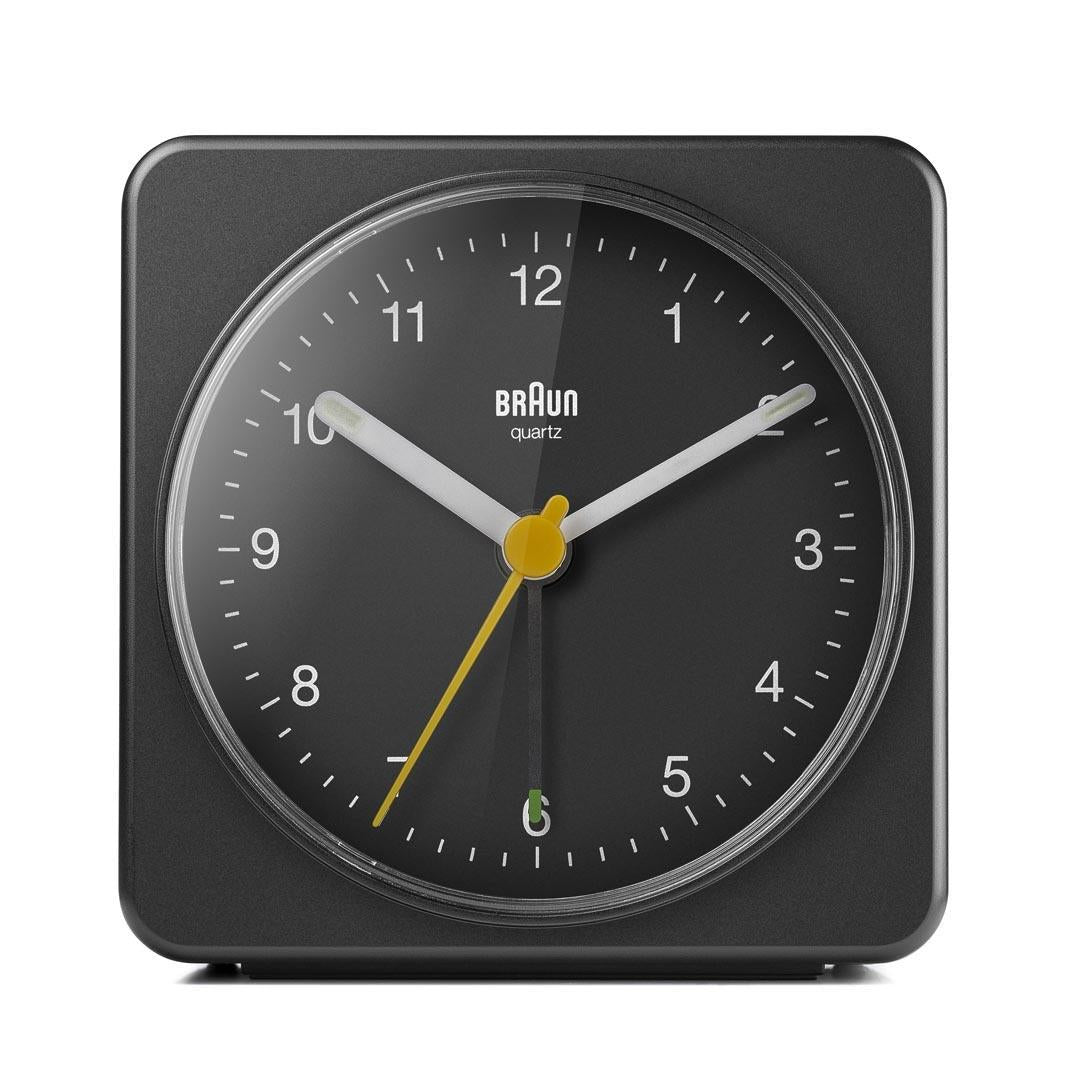 Braun BC03B Réveil à Quartz Analogique, Noir