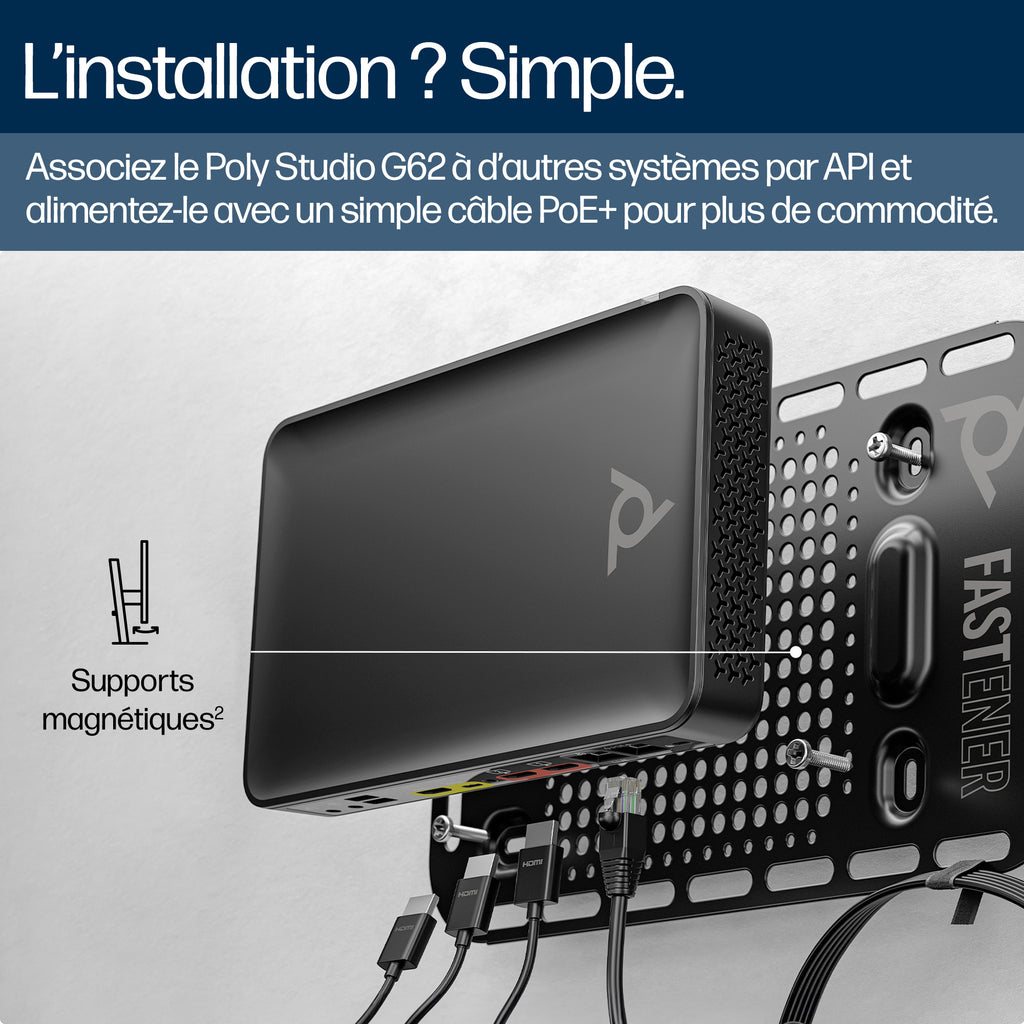 HP Poly Système de visioconférence Poly Studio G62 avec kit de plaque de montage - vue 5