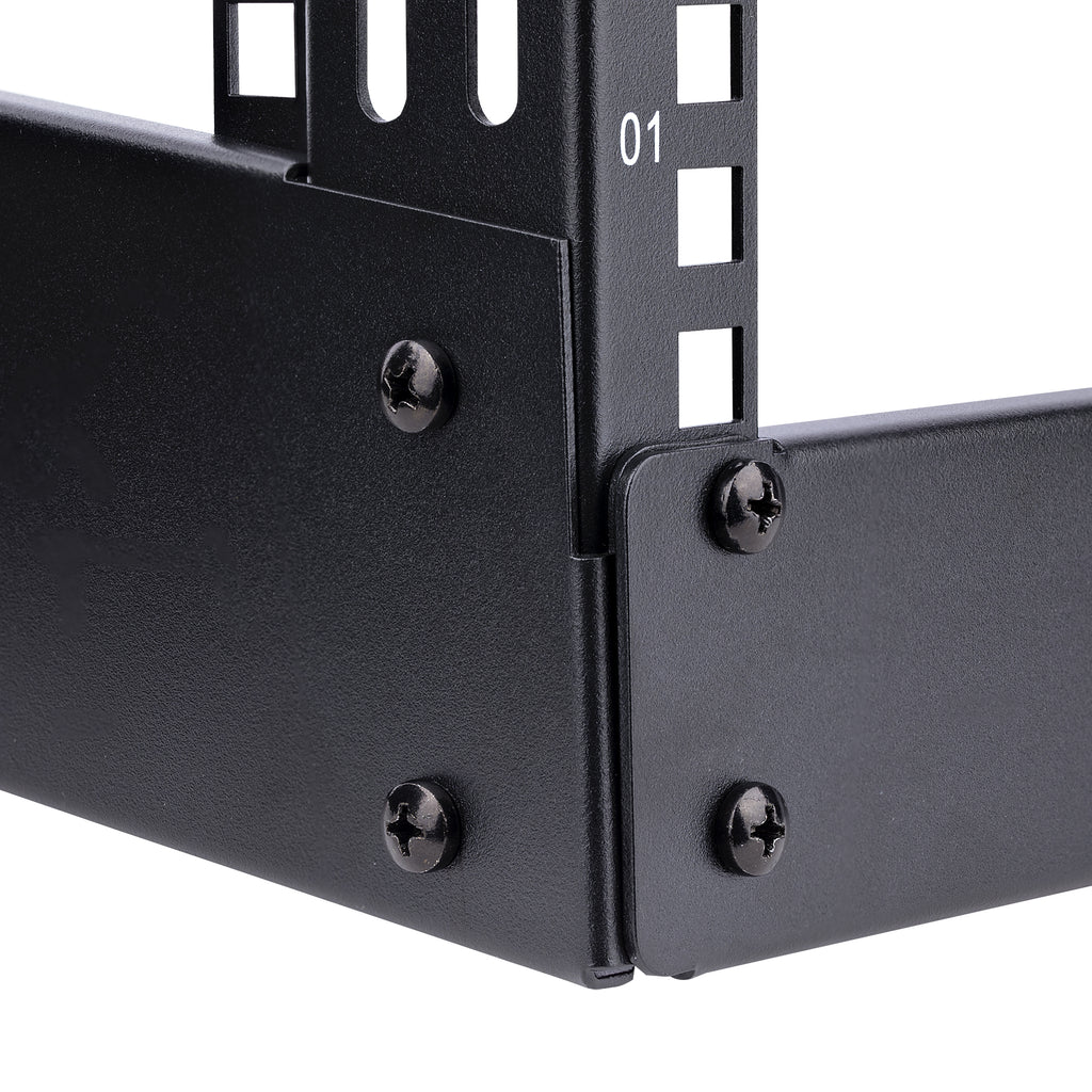 StarTech.com Rack 4U 19" à Cadre Ouvert - Rack Réseau Autoportant à 2 Montants pour Panneaux de Brassage/Données/Matériel Audiovisuel/IT/Communication/Studio/Bureau, Capacité de 42kg, avec Écrous et Vis de Cage - vue 7