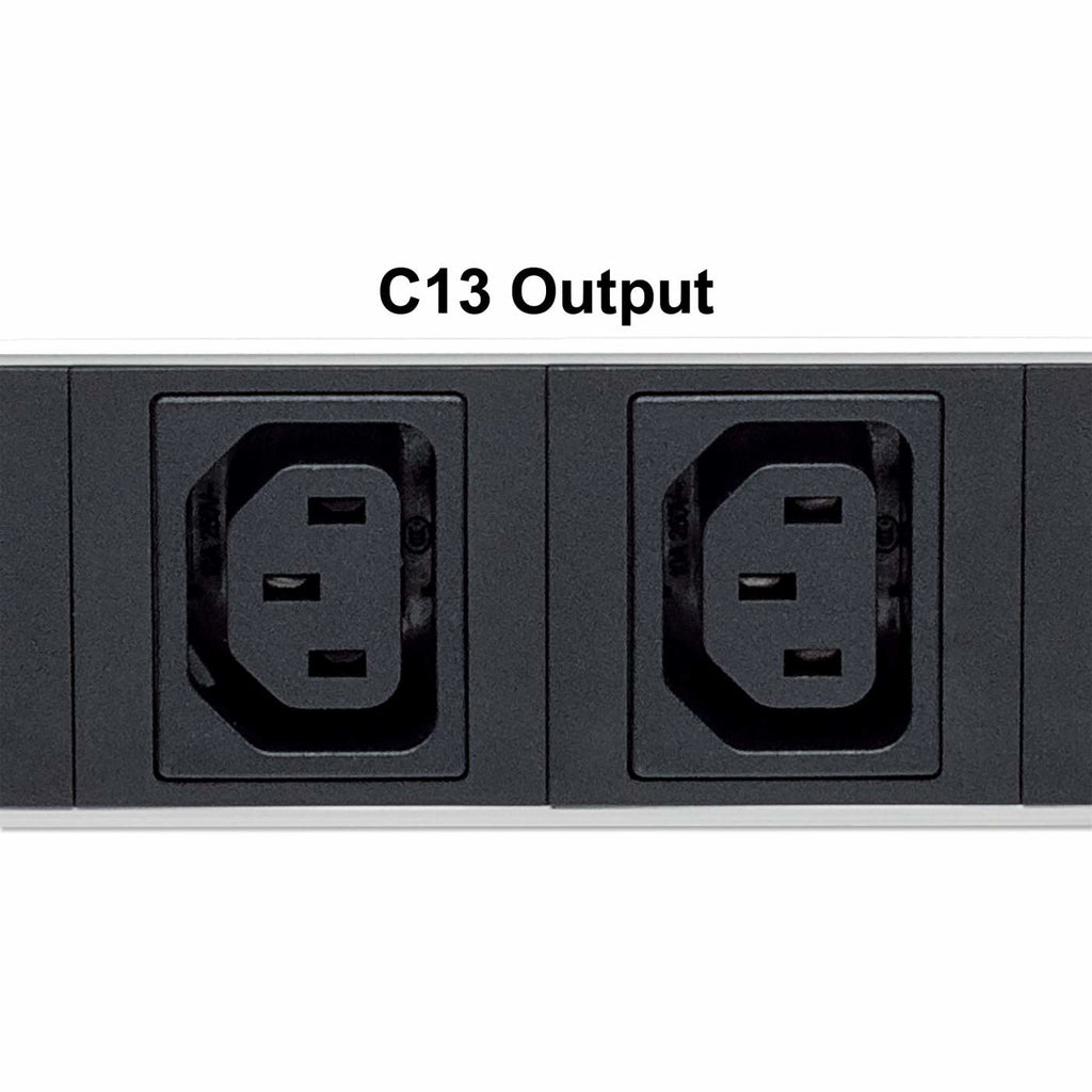 Intellinet PDU Intelligent 19" Rackable C13, Surveillance Puissance, Température et Humidité, 8 Prises, Noir