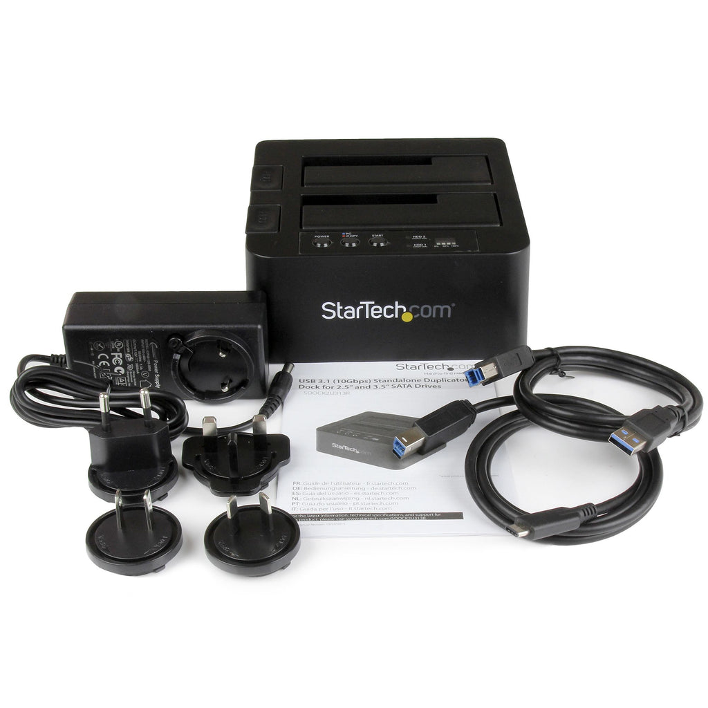 StarTech.com Duplicateur USB 3.1 Autonome pour Disques Durs SATA 2,5" et 3,5", 10 Gb/s