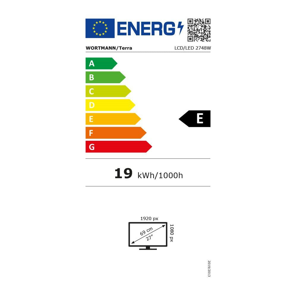 TERRA 3030227 écran plat de PC 68,6 cm (27") 1920 x 1080 pixels Full HD LED Noir