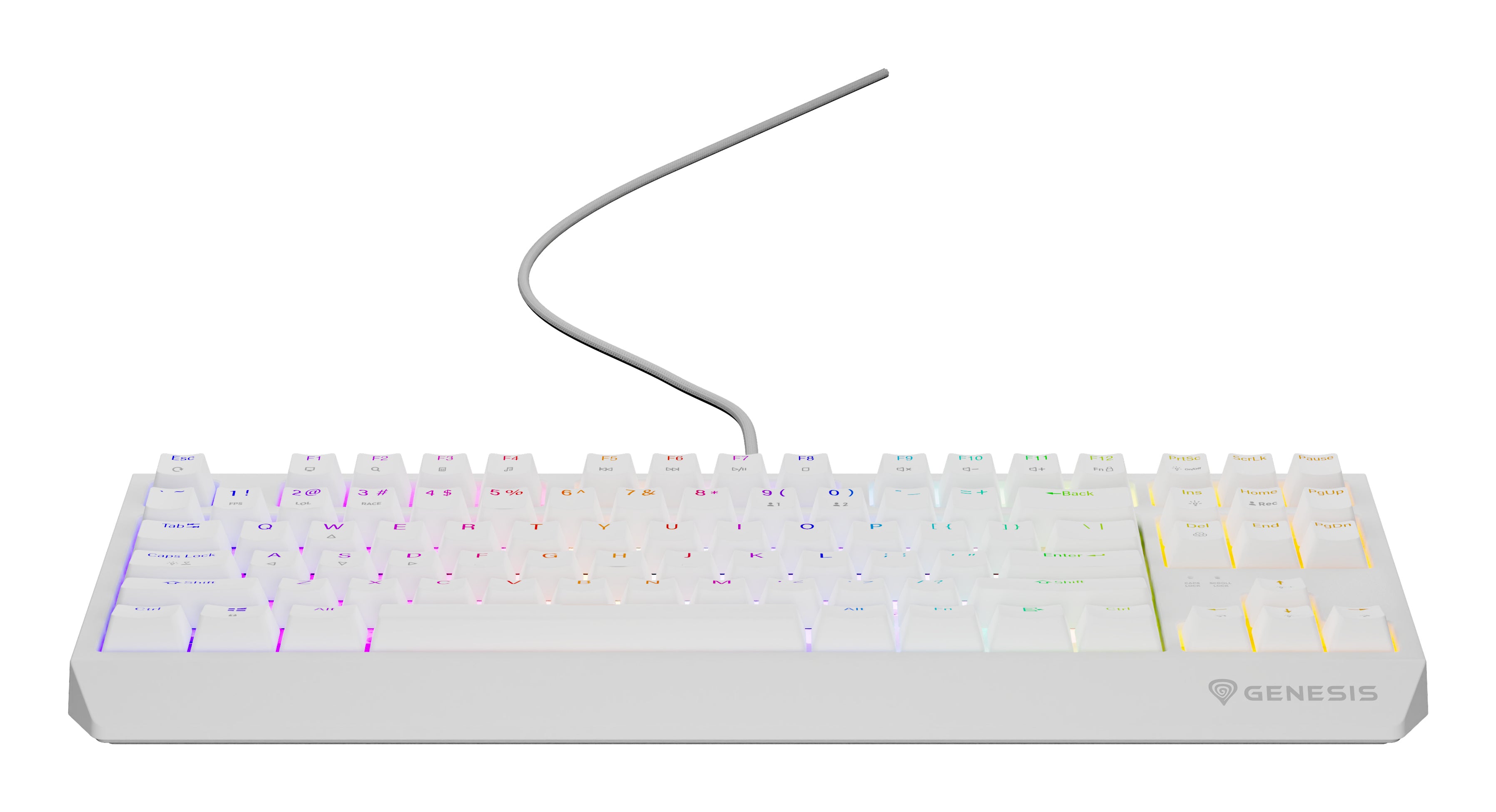 GENESIS Thor 230 TKL clavier Gaming USB QWERTY Anglais américain Blanc