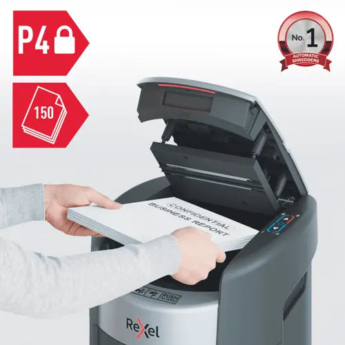 Rexel ShredMax AutoFeed+ 150X destructeur de papier Destruction croisée 55 dB 22,5 cm Noir - vue 2