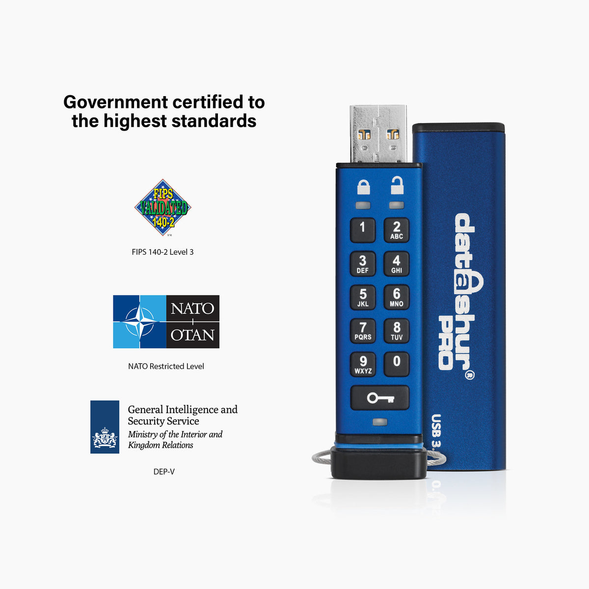 iStorage datAshur Pro USB3 256-bit 8GB - vue 5