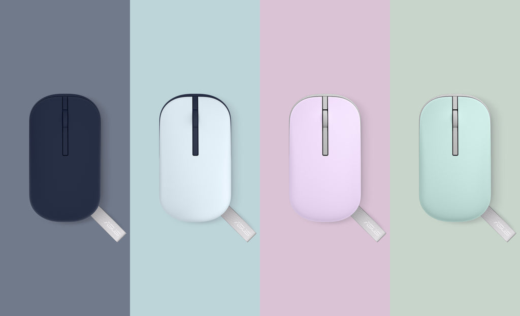 ASUS Marshmallow Mouse MD100 souris Bureau Ambidextre RF sans fil + Bluetooth Optique 1600 DPI