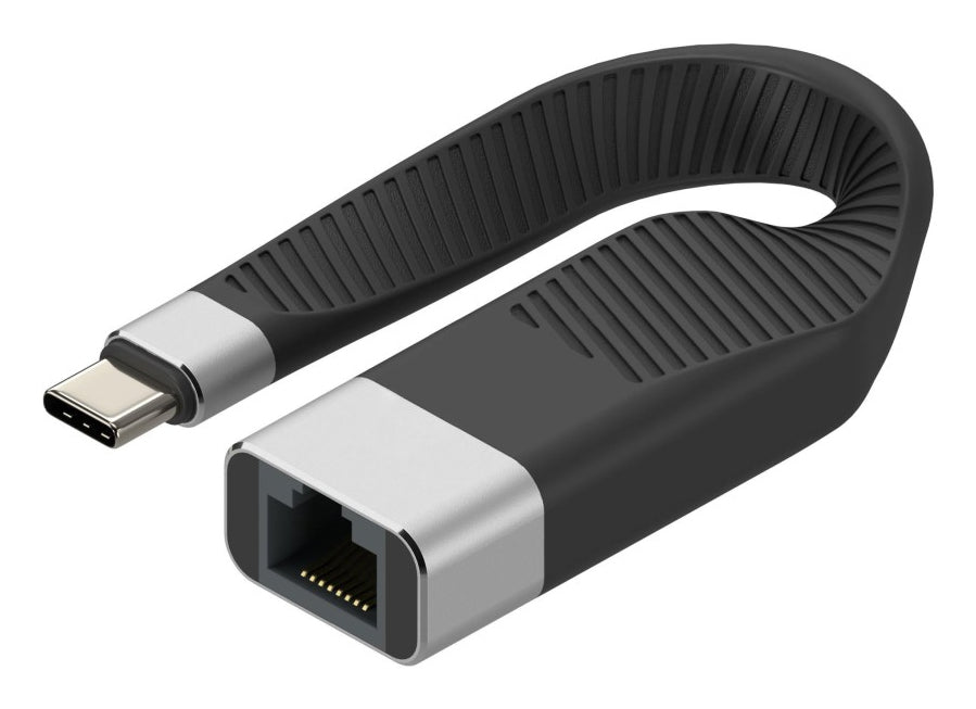 Techly ICOC USBC-RJ45 câble de réseau Noir 0,144 m