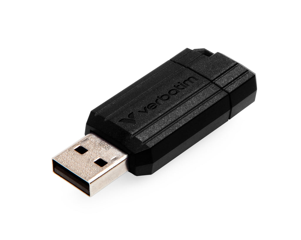 Verbatim Micro-clé USBPinStripe de 16 Go - noire