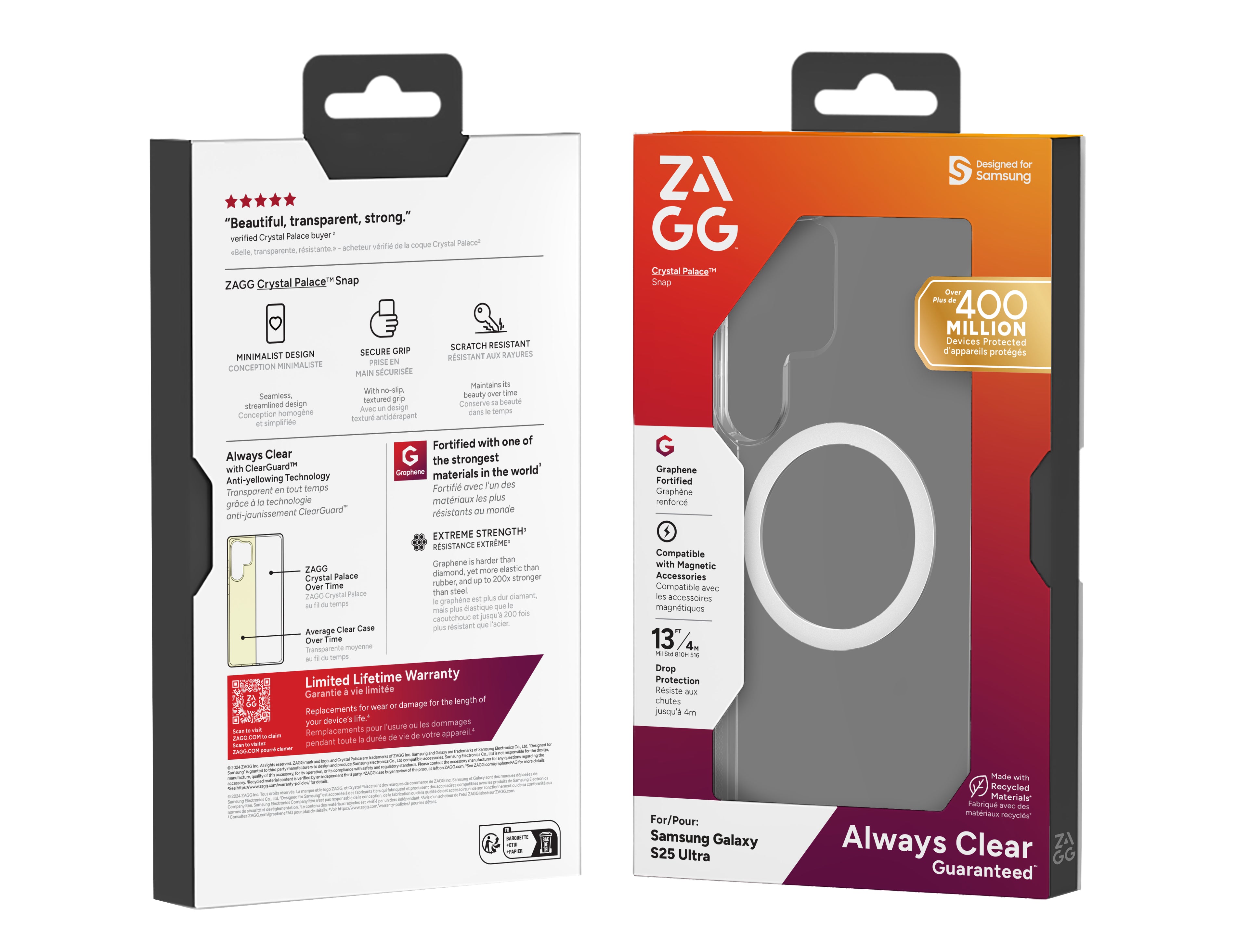 ZAGG Crystal Palace Snap coque de protection pour téléphones portables 17,5 cm (6.9") Housse Transparent