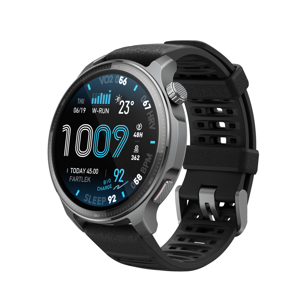 Amazfit Balance 2 XT 3,81 cm (1.5") AMOLED Numérique 480 x 480 pixels Écran tactile Noir Wifi GPS (satellite) - vue 3