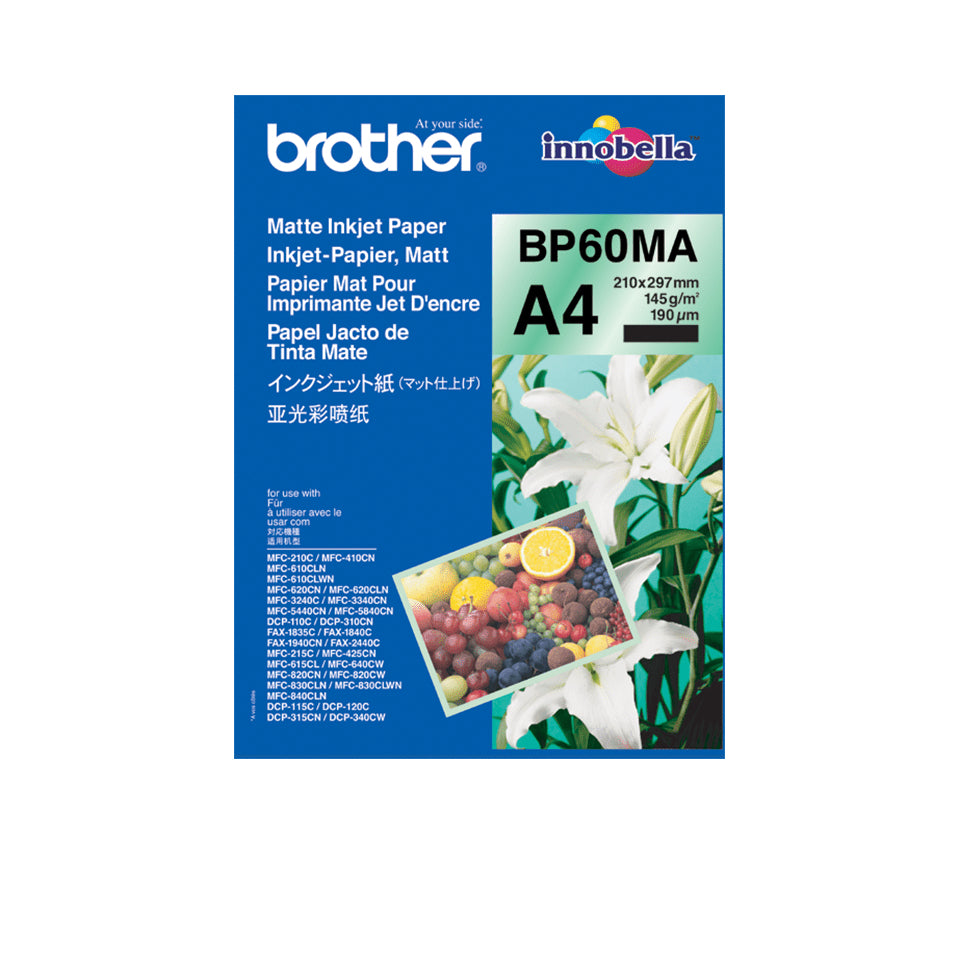 Brother Brother BP-60MA papier jet d'encre A4 (210x297 mm) Mat 25 feuilles Blanc