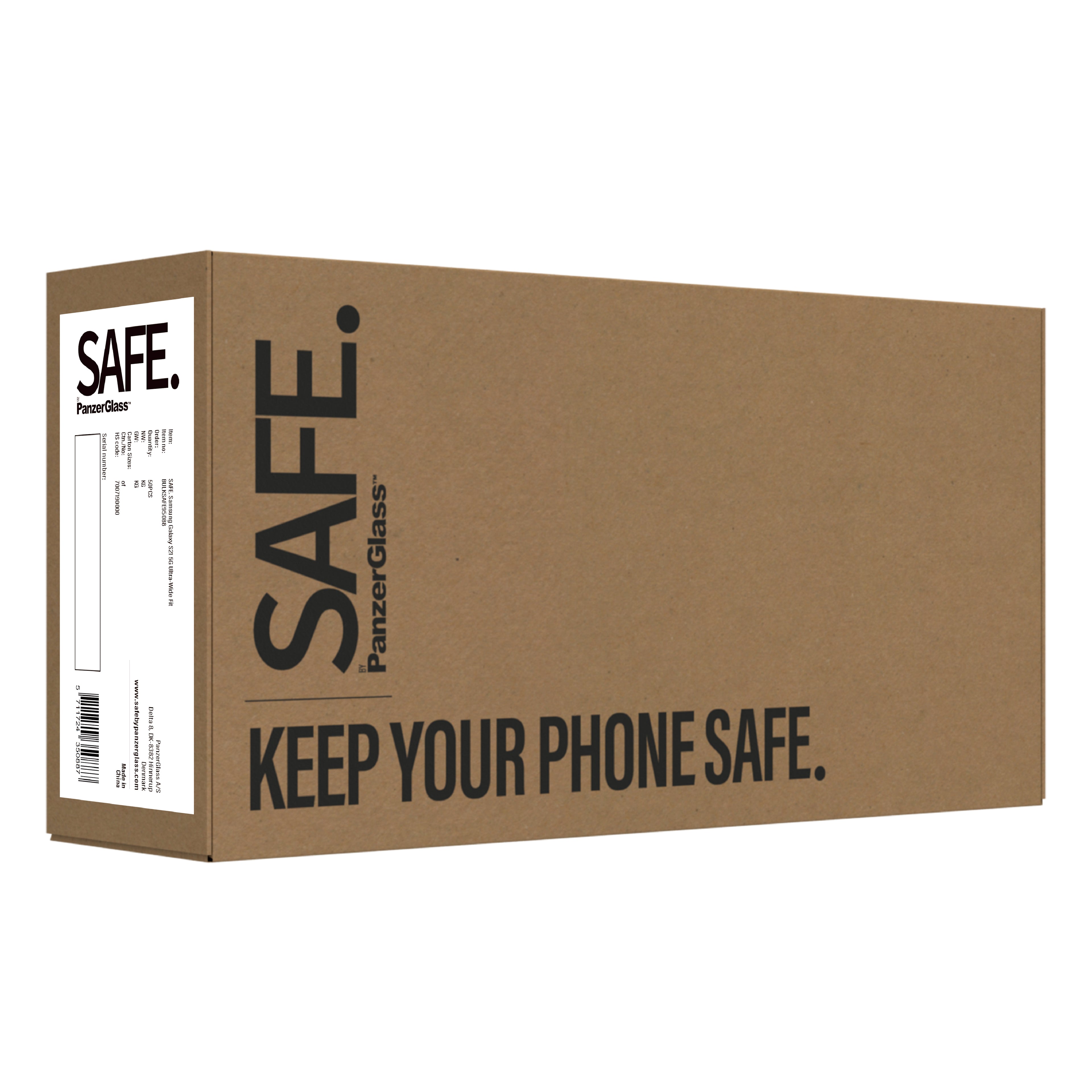 PanzerGlass SAFE. by ® Screen Protector Samsung Galaxy S21 5G | Ultra-Wide Fit | Bulk Protection d'écran transparent 50 pièce(s)