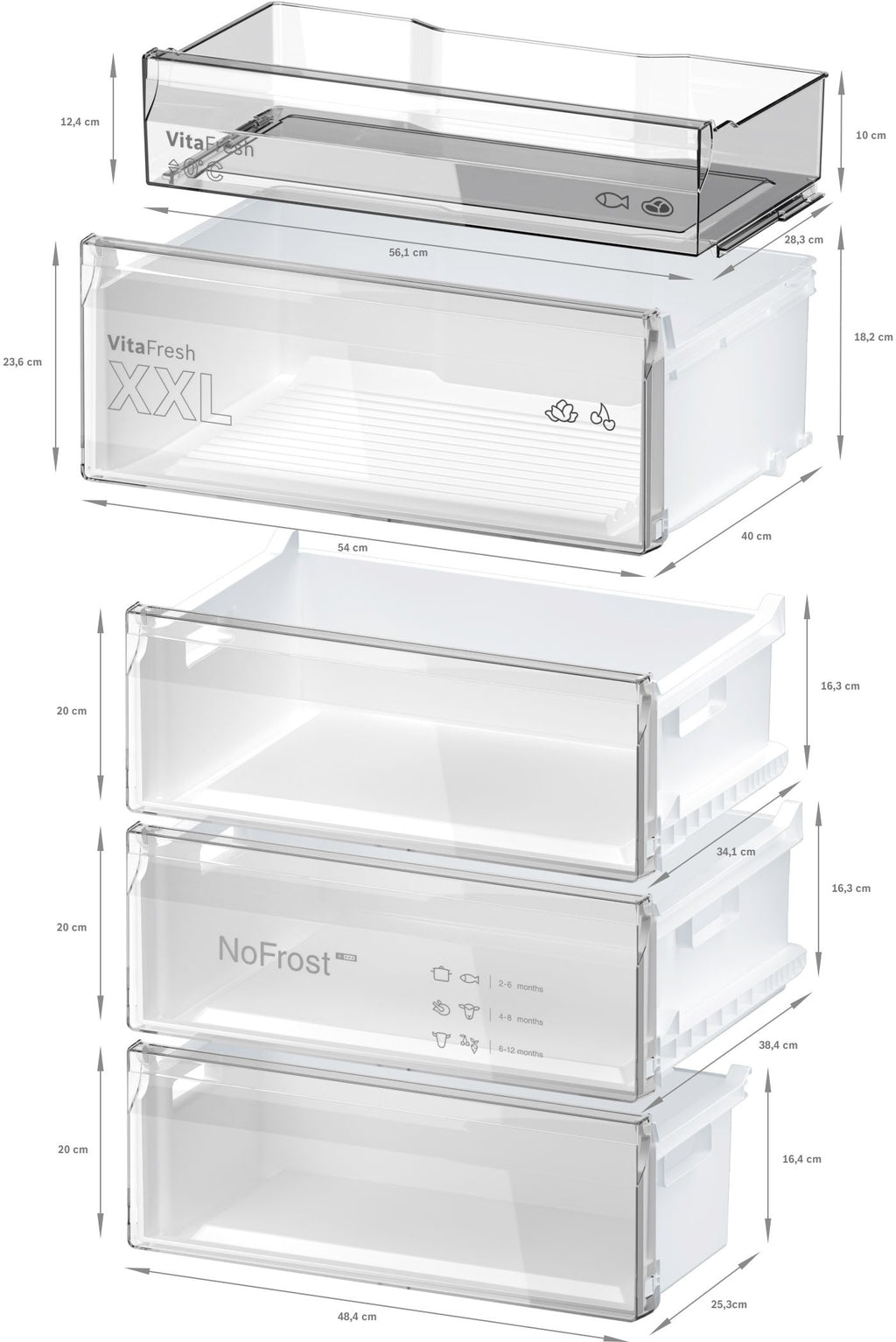 Bosch Bosch Serie 4 KGN497LDF réfrigérateur-congélateur Pose libre 440 L Acier inoxydable