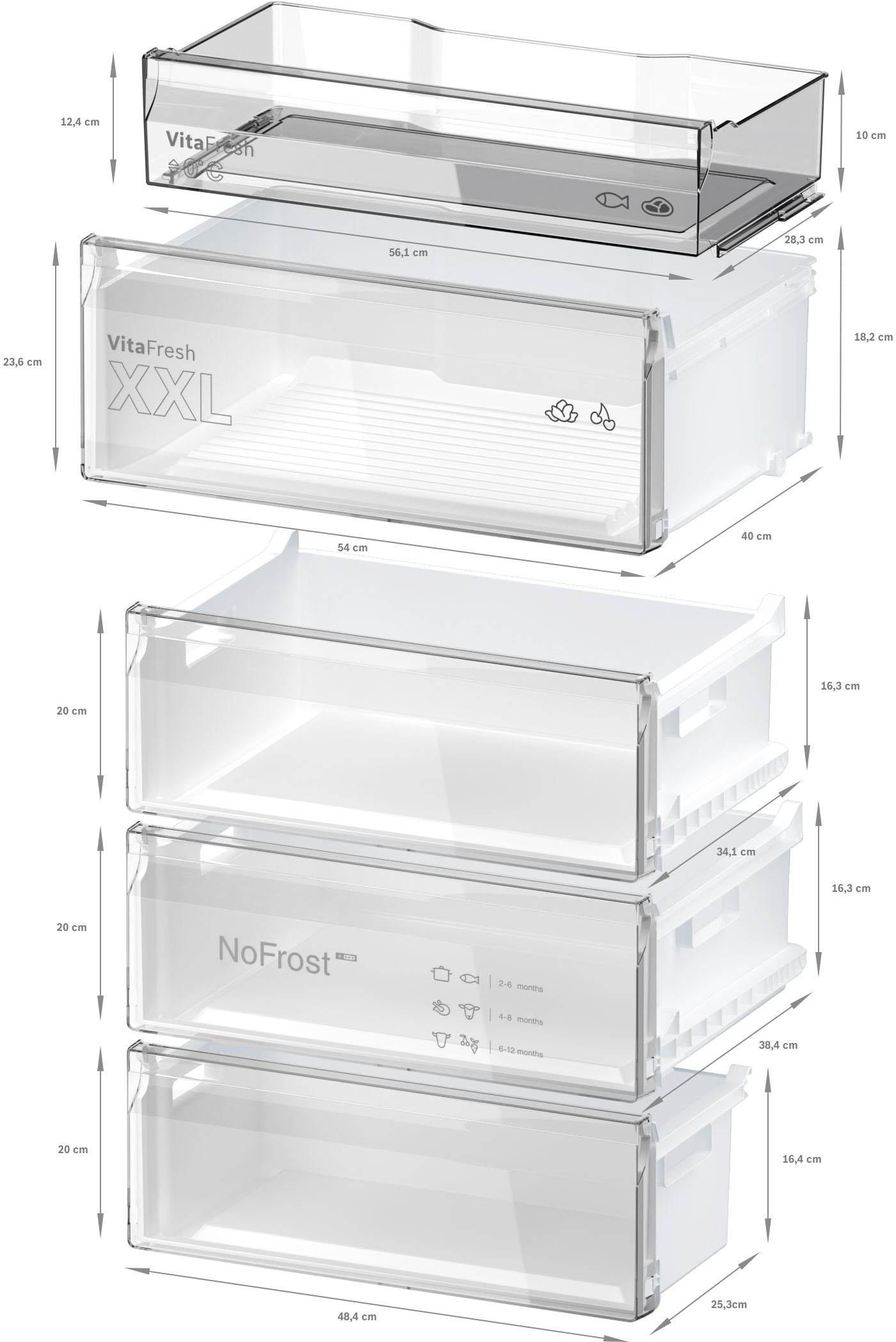 Bosch Bosch Serie 4 KGN497LDF réfrigérateur-congélateur Pose libre 440 L Acier inoxydable