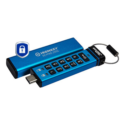 Kingston Technology IronKey Keypad 200C USB-C de 32 Go, FIPS 140-3 niveau 3 AES-256