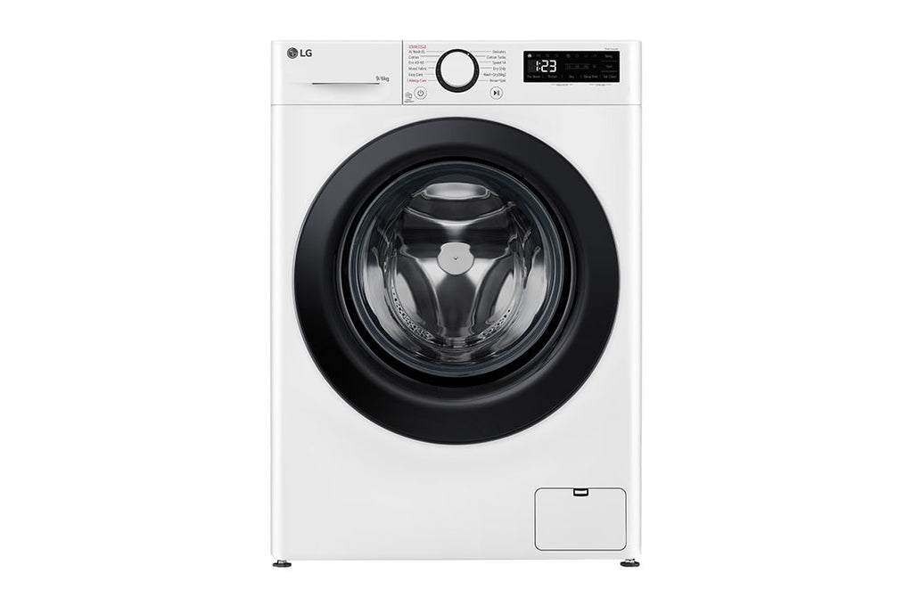 LG F4DR509SBW machine à laver avec sèche linge Pose libre Charge avant Noir, Blanc