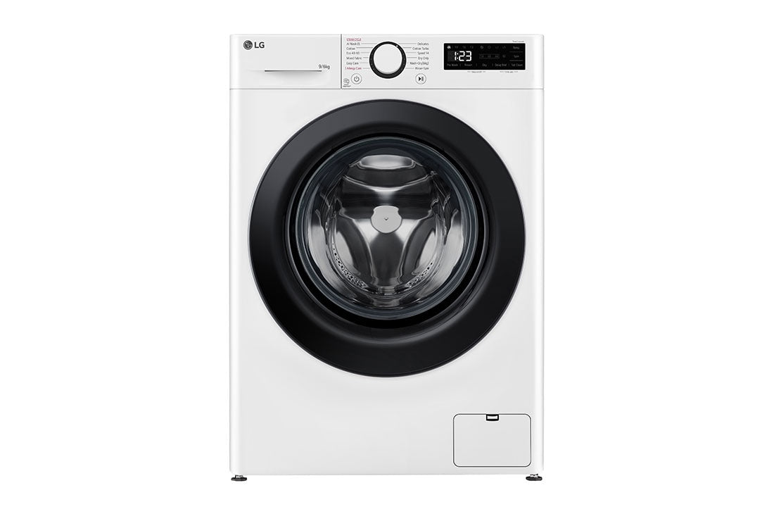 LG F4DR509SBW machine à laver avec sèche linge Pose libre Charge avant Noir, Blanc