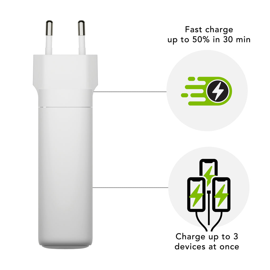 Chargeur Universel pour Appareils Mobiles CI140EUWH7101, Secteur Intérieur, Blanc