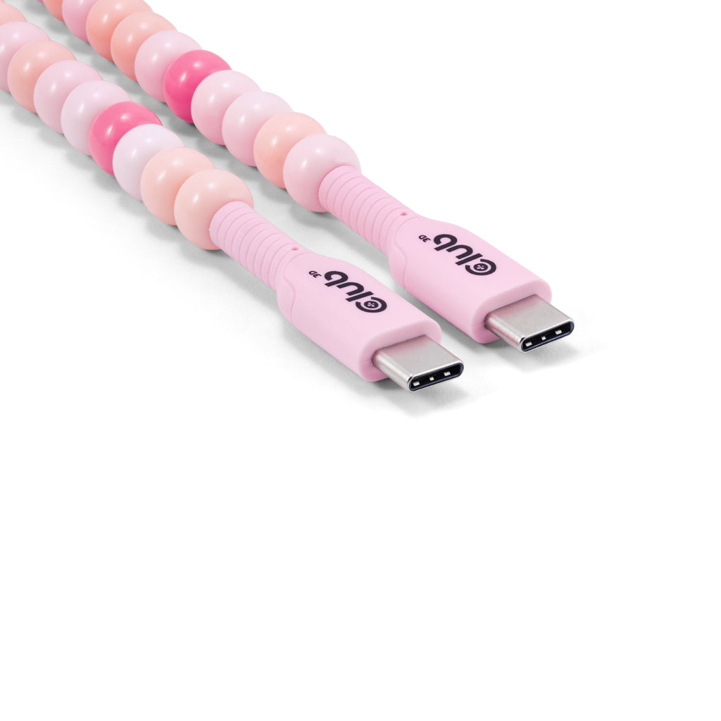CLUB3D CAC-3010 Câble USB-C vers USB-C, 2 m, 60 W, 0,48 Gbit/s, Rose