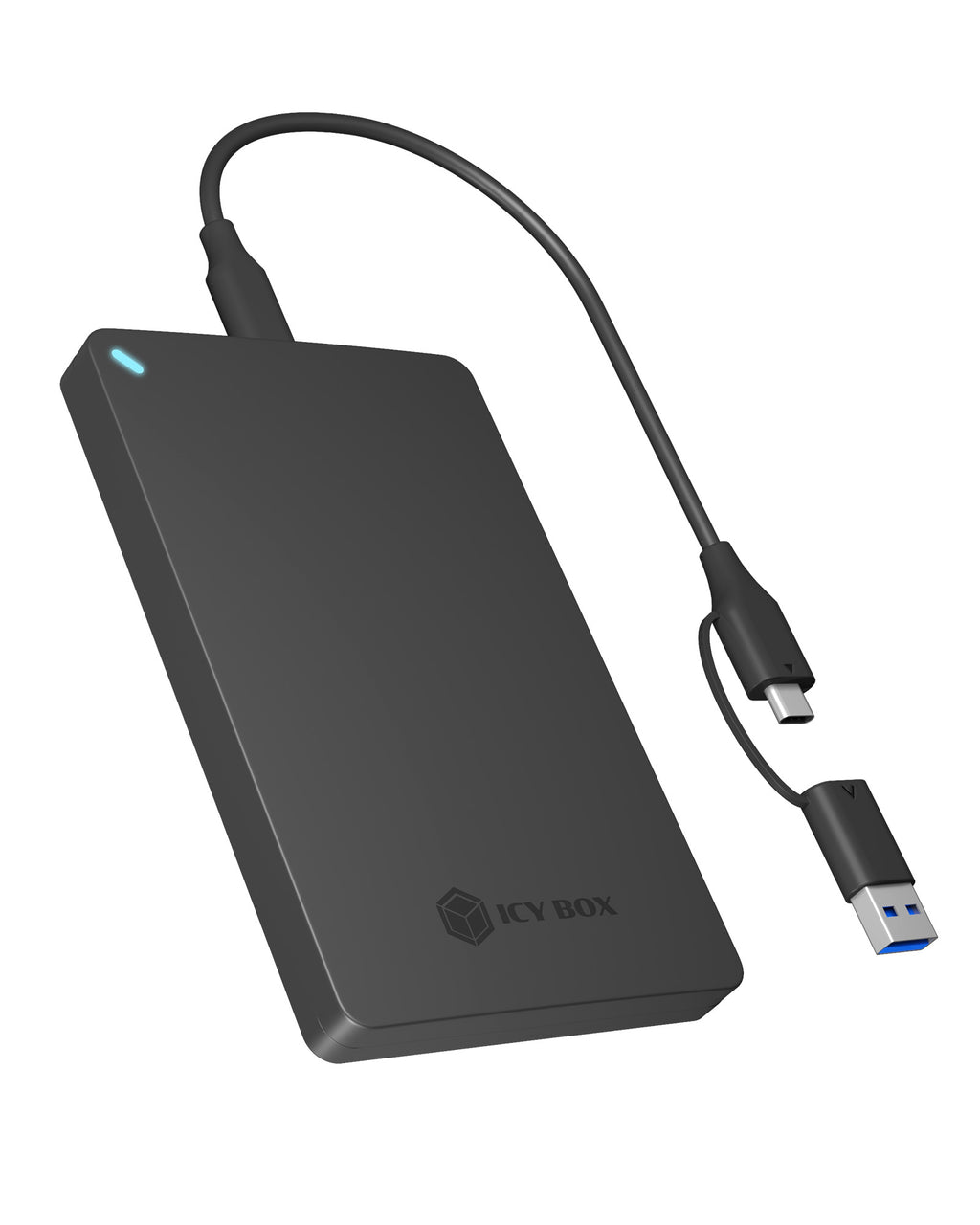 ICY BOX IB-201T-CU31 Enceinte ssd Noir 2.5"