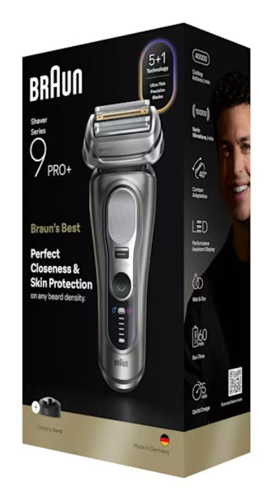 Braun Series 9 Pro+ 9615S Rasoir à grille Tondeuse Noir, Gris