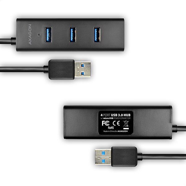 Axagon HUE-S2BP hub & concentrateur USB 3.2 Gen 1 (3.1 Gen 1) Type-A 5000 Mbit/s Noir - vue 4