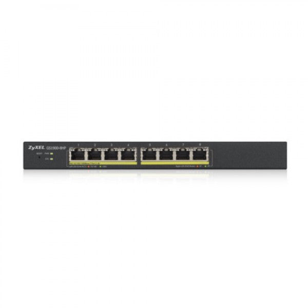 Zyxel GS1900-8HP v3 Switch Gigabit Ethernet PoE Géré L2, 8 Ports, Noir