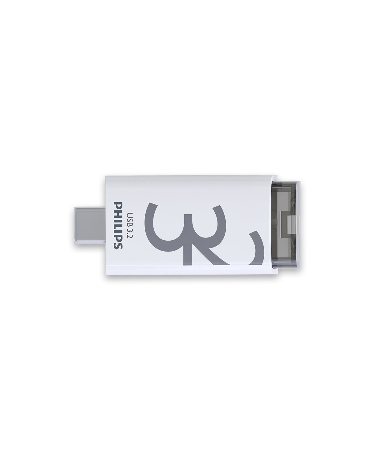 Philips Click lecteur USB flash 32 Go USB Type-C 3.2 Gen 1 (3.1 Gen 1) Transparent, Blanc