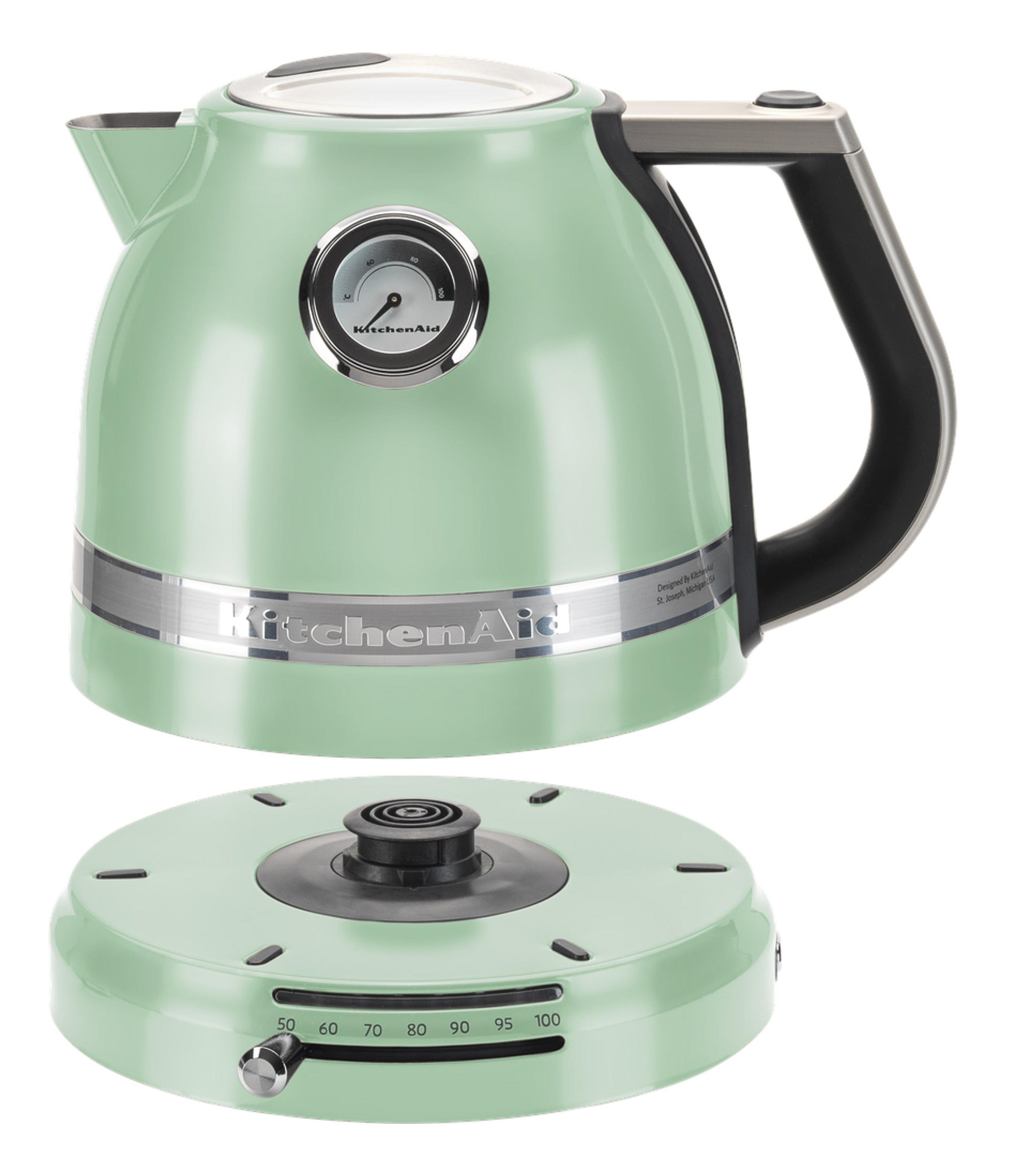 KitchenAid 5KEK1522EPT bouilloire 1,5 L 2400 W Noir, Vert, Acier inoxydable