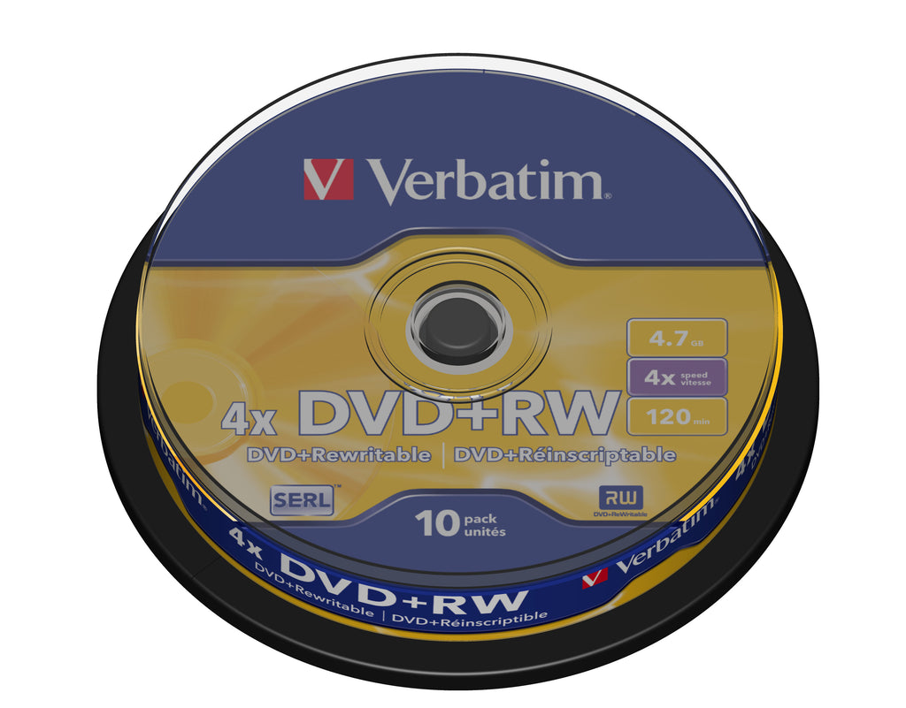 Verbatim DVD+RW Matt Silver 4,7 Go 10 pièce(s)