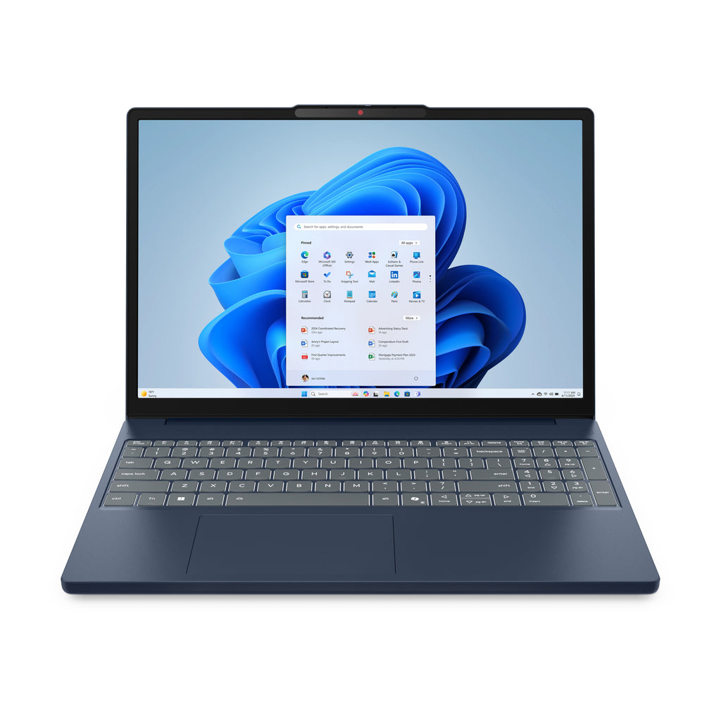 Lenovo IdeaPad Slim 3 15ARP10 AMD Ryzen™ 5 150 Ordinateur portable 38,9 cm (15.3") WUXGA 16 Go DDR5-SDRAM 512 Go SSD Wi-Fi 7 (802.11be) Windows 11 Home Bleu Allemand