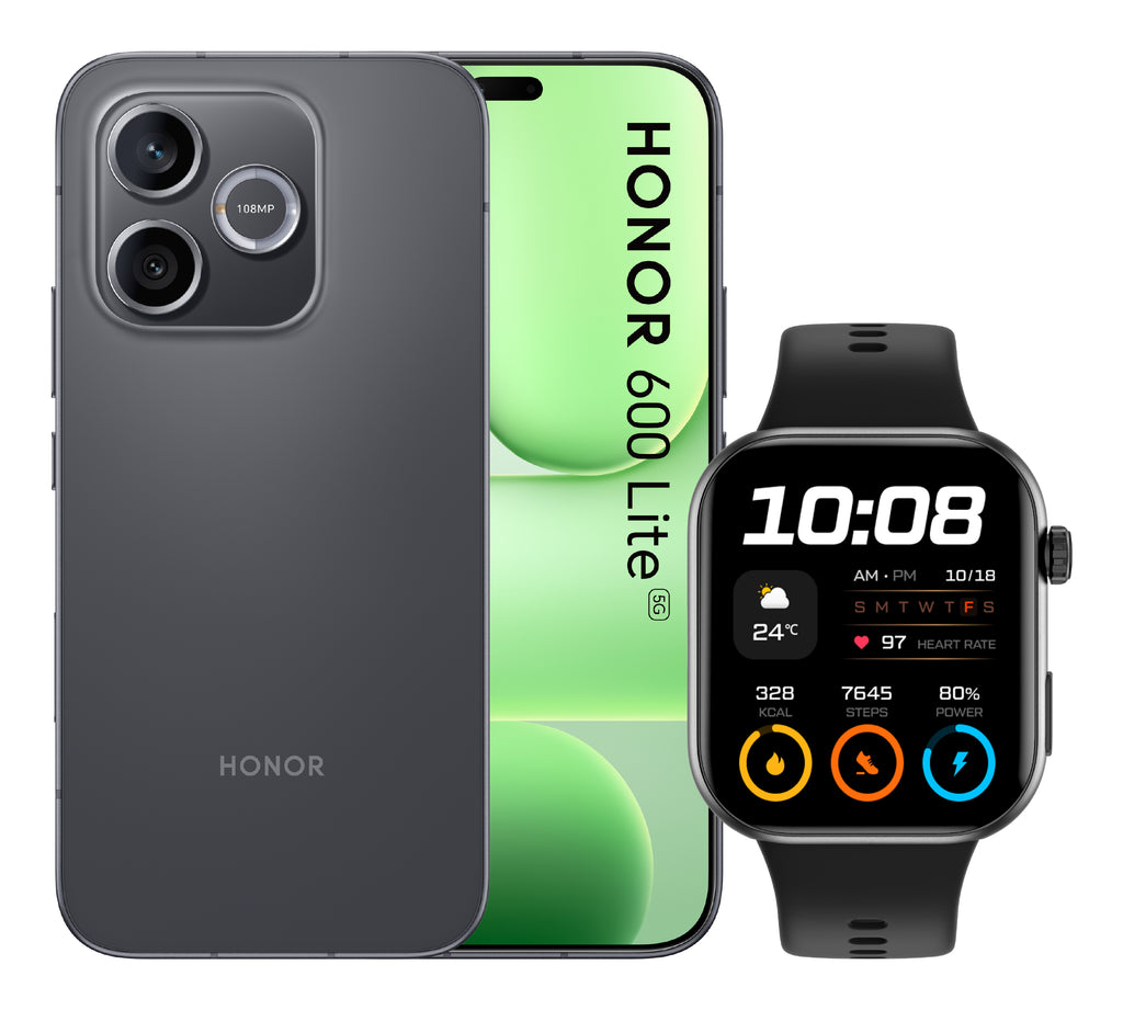 Honor Honor BUNDLE 600 LITE 256GB V BLACK+WATCH 2i BLACK 16,8 cm (6.6") Double SIM 5G USB Type-C 8 Go 256 Go 6520 mAh Noir