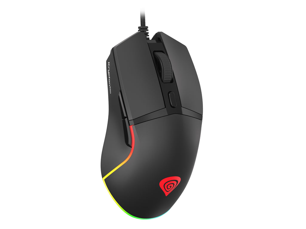 Souris Gaming Krypton 220 pour Droitier, Optique 6400 DPI, USB Type-A, Noir