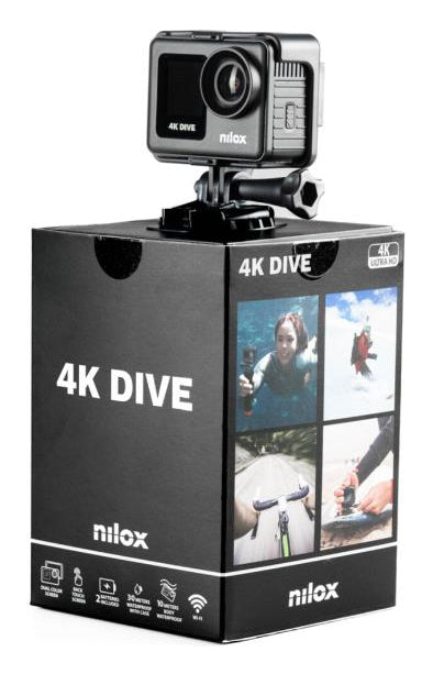 Nilox 4K DIVE Caméra pour Sports d'Action, 4K Ultra HD, CMOS 4 MP, 108 g