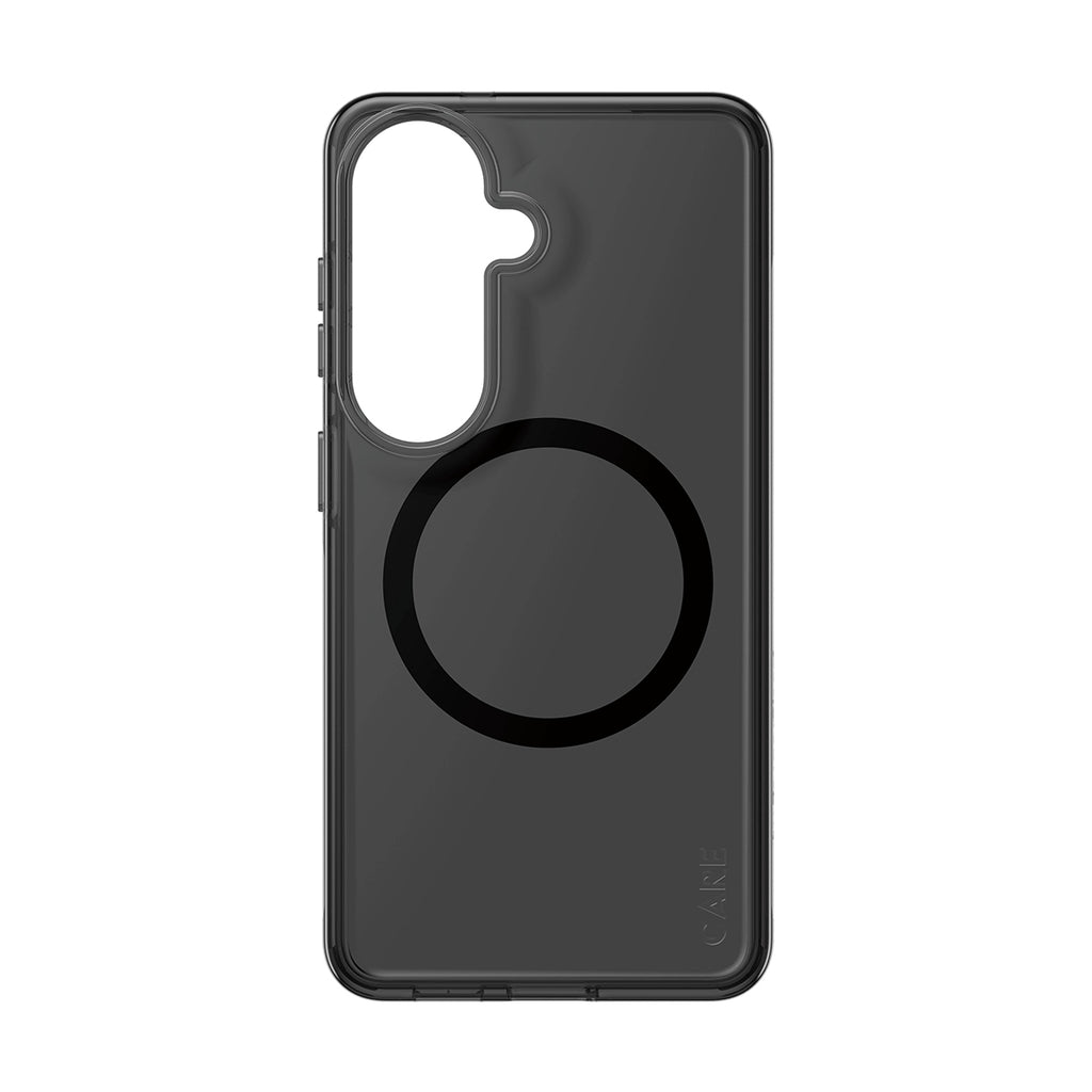 PanzerGlass CARE™ by ® Smokey Case w. Black Qi Samsung Galaxy S26 coque de protection pour téléphones portables Housse Noir