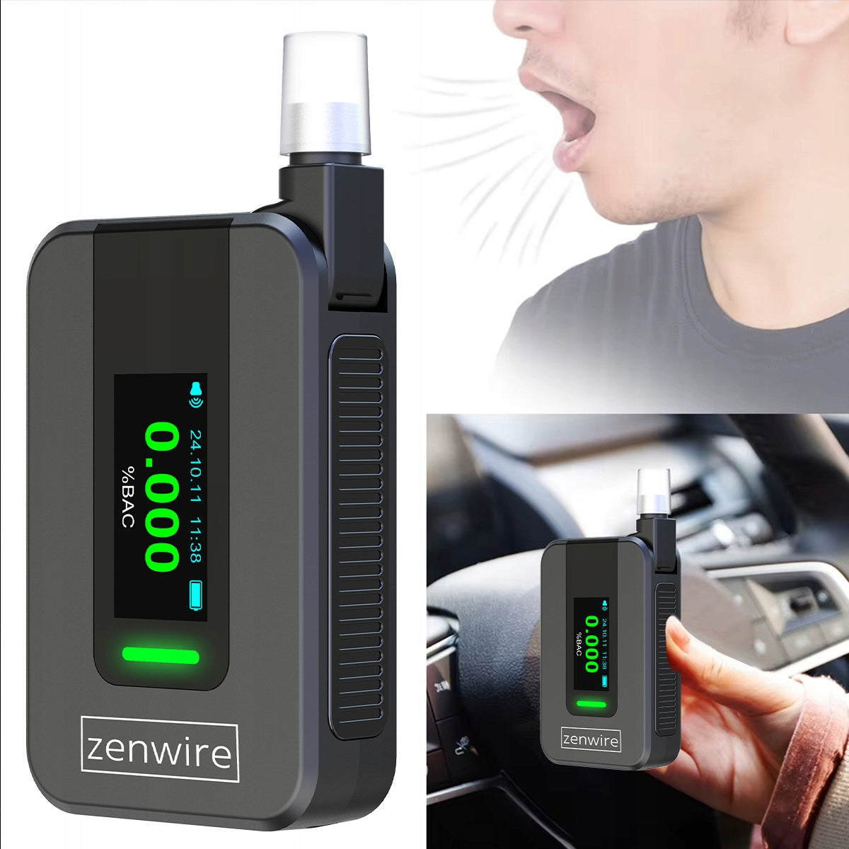 Alcootest électrochimique de police AI sans embout, modèle professionnel, 6 embouts  Zenwire D1000