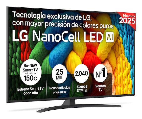 LG NanoCell AI 55NANO81A6A 139,7 cm (55") 4K Ultra HD Smart TV Wifi Noir