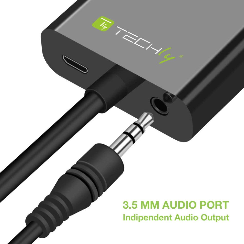 Techly HDMI - VGA+3.5mm+Micro USB B M/F 0,15 m Noir - vue 6