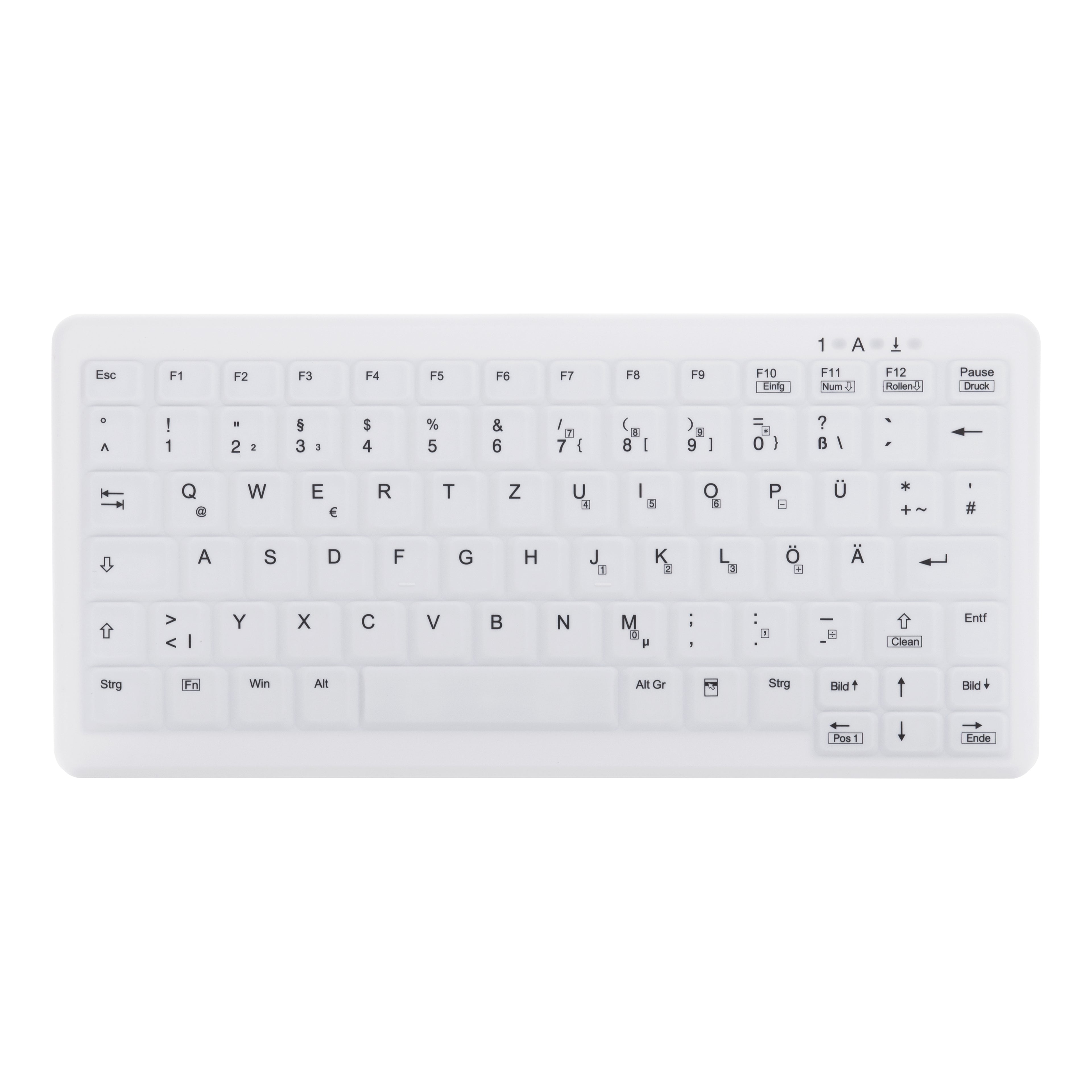 Contour Design Active Key AK-C4110 clavier Médical RF sans fil QWERTZ Allemand Blanc