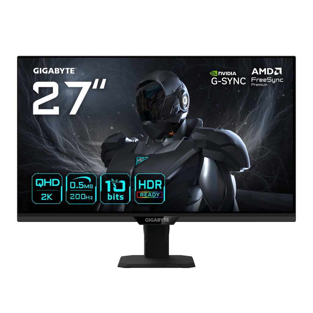 GIGABYTE G27Q20T Moniteur Gaming 27” QHD - 2560 x 1440, 200Hz, 0.5ms, G-Sync Compatible, FreeSync Premium, HDR10, HDMI 2