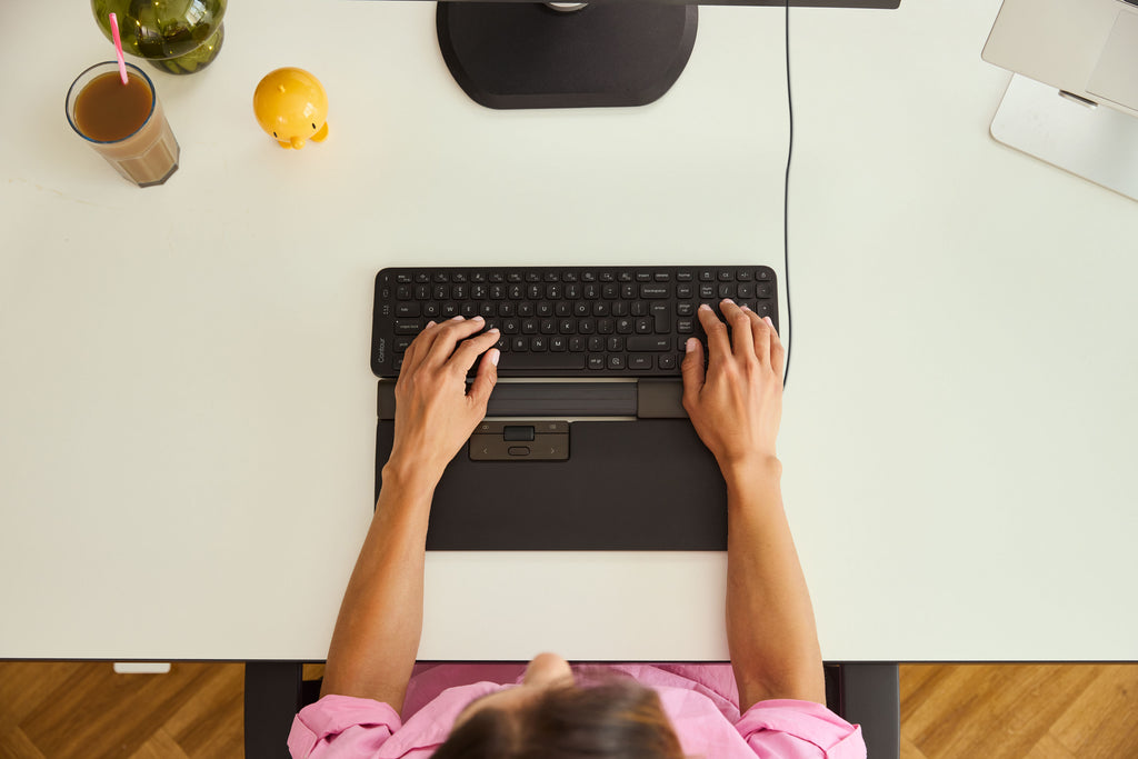 SliderMouse Pro Regular Souris Ergonomique Filaire avec Repose-poignet en Cuir Végan