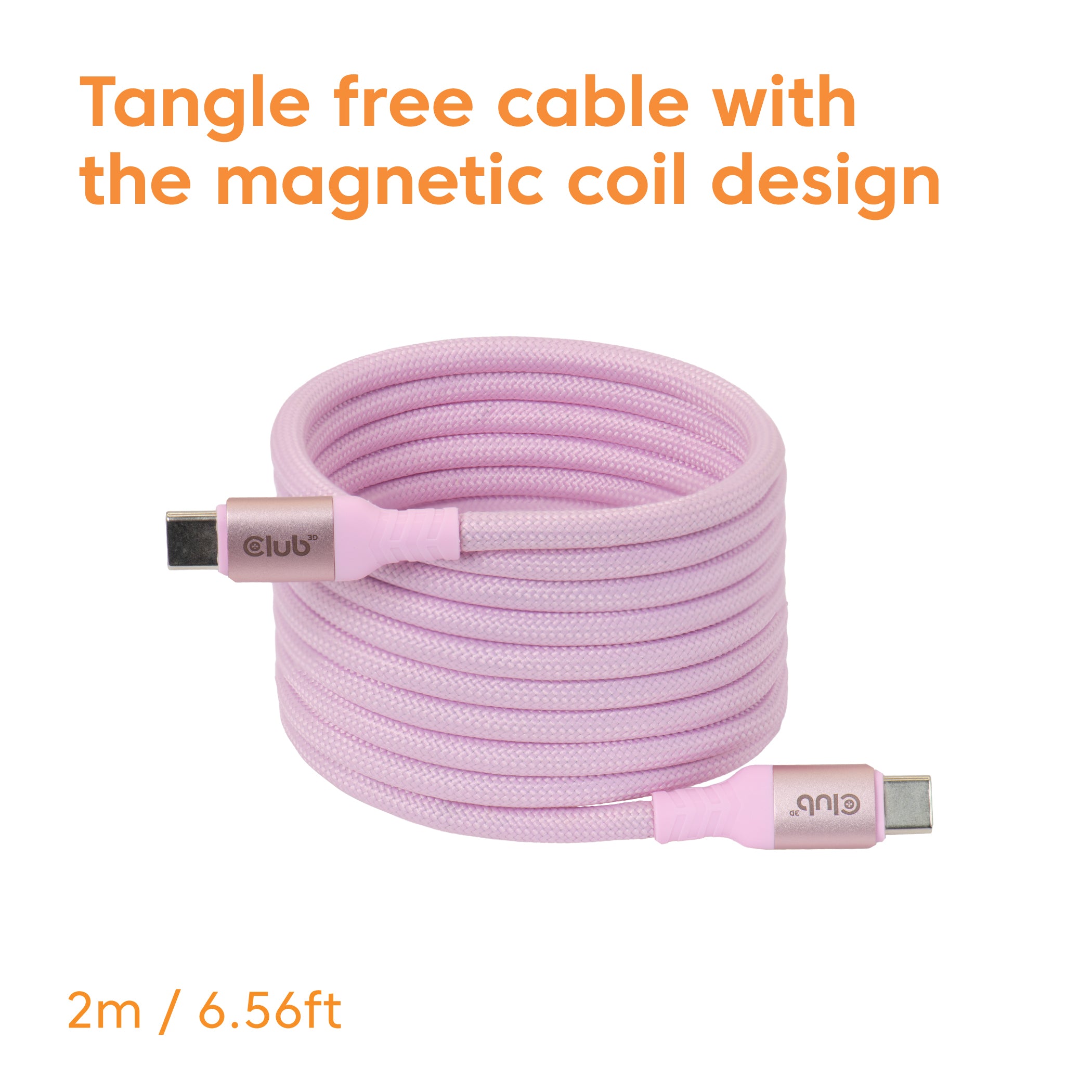 CLUB3D CAC-3031 câble USB USB 2.0 2 m USB C Rose