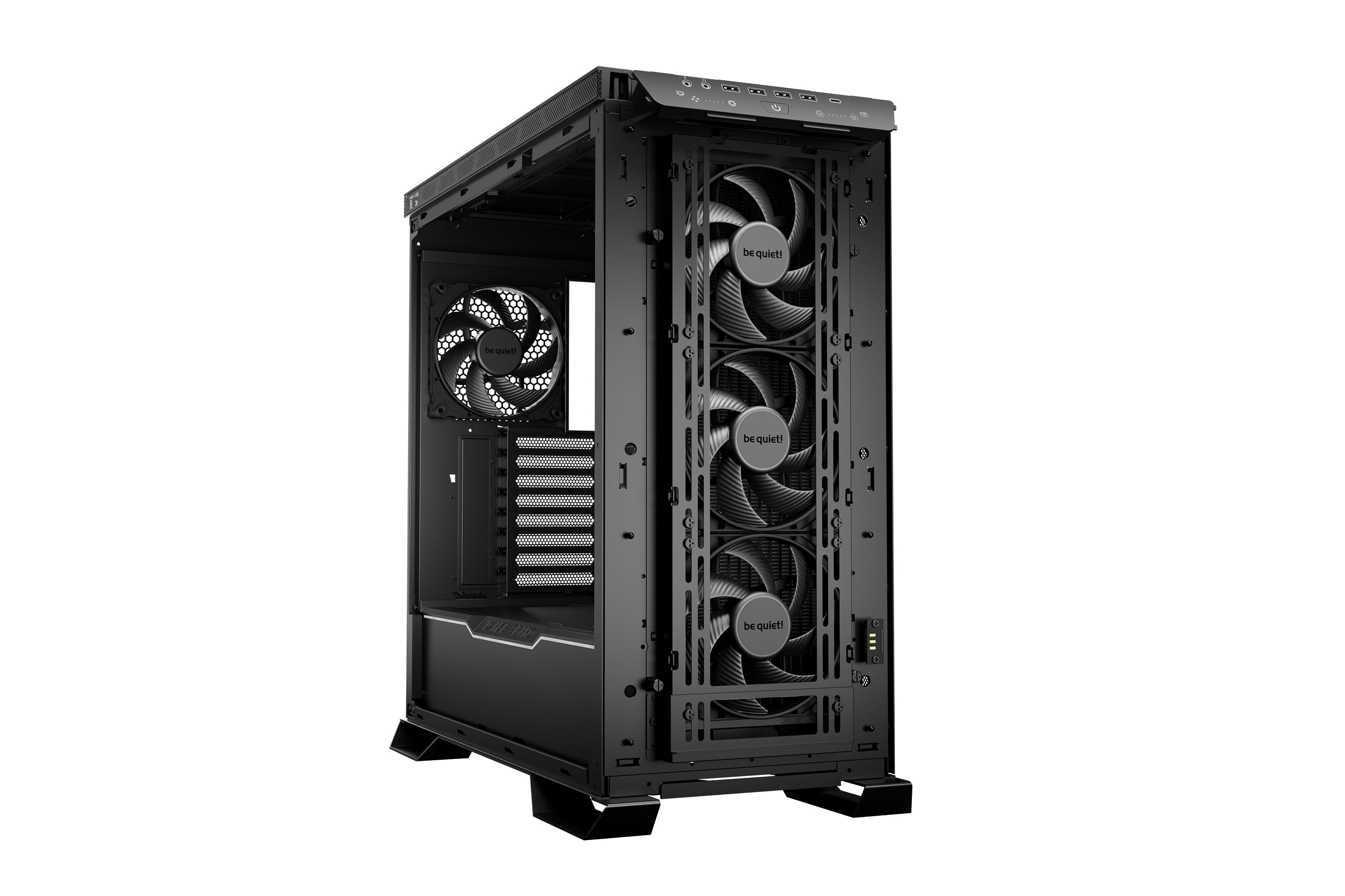 be quiet! Dark Base Pro 901 | Boîtier PC ARGB vitré, Mini ITX / Micro ATX / ATX / E-ATX / XL-ATX, 3 ventilateurs Silent Wings 4 PWM 140 mm fournis