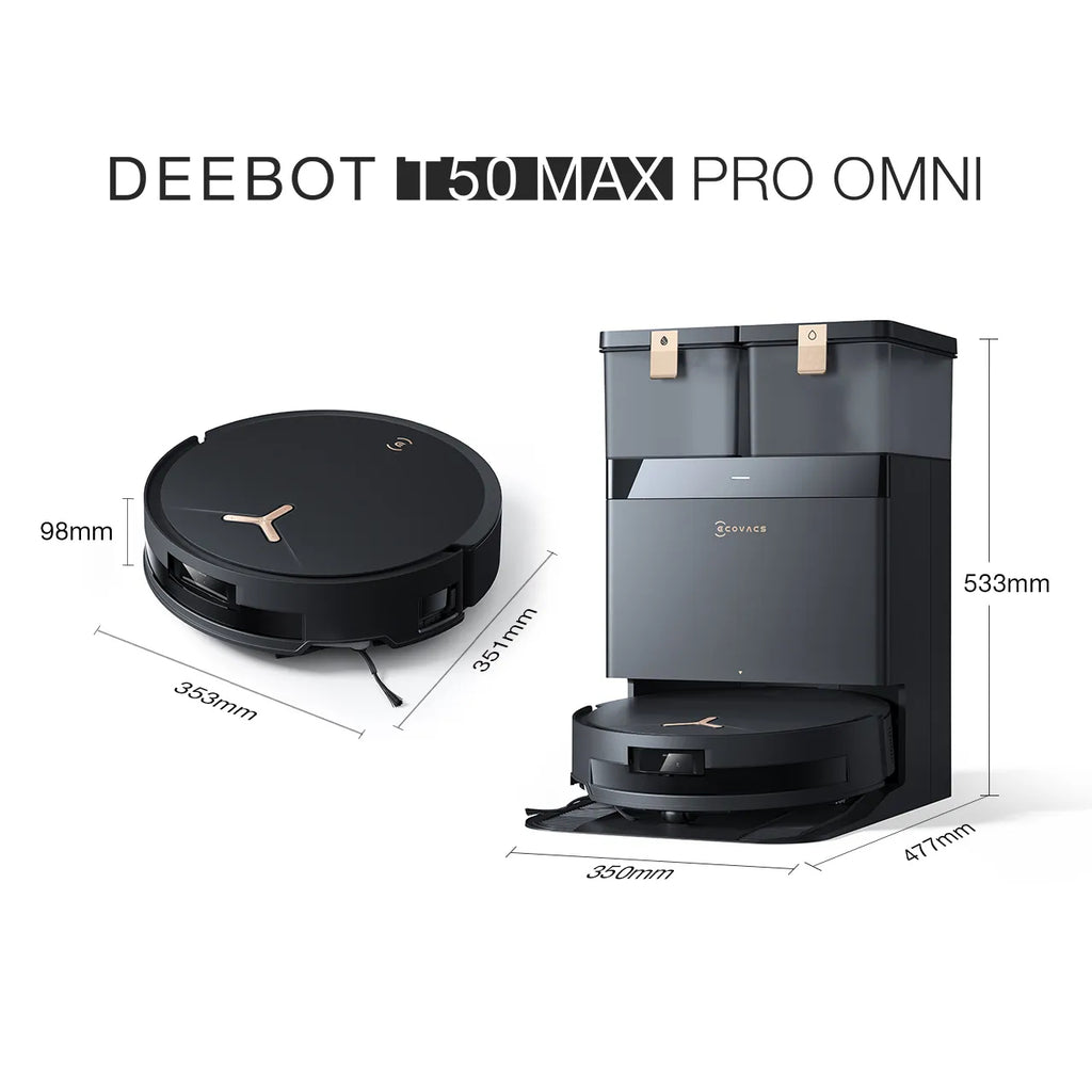 Ecovacs Deebot T50 Max Pro 0,3 L Noir
