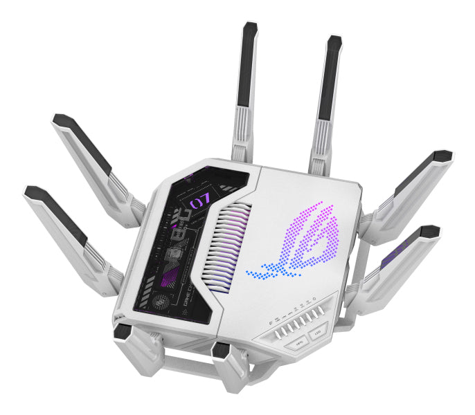 ASUS ROG Rapture GT-BE19000AI routeur sans fil 10 Gigabit Ethernet Tri-bande (2,4 GHz / 5 GHz / 6 GHz) Blanc