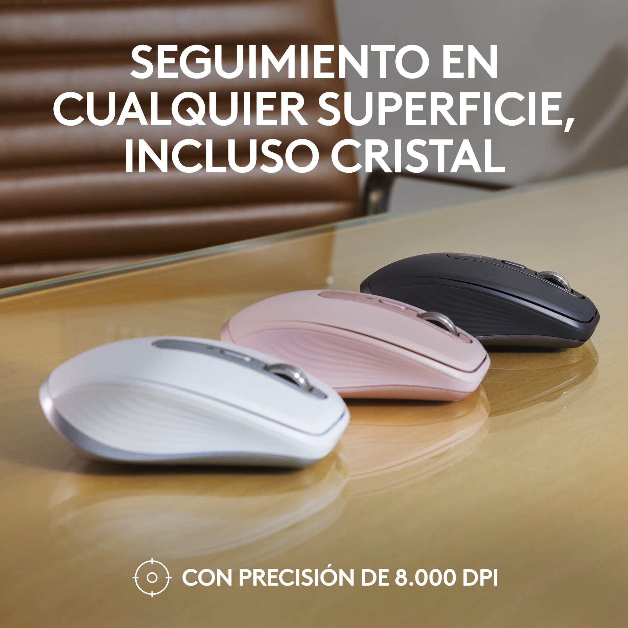 Logitech 910-006931 ratón Oficina mano derecha RF Wireless + Bluetooth Laser 8000 DPI