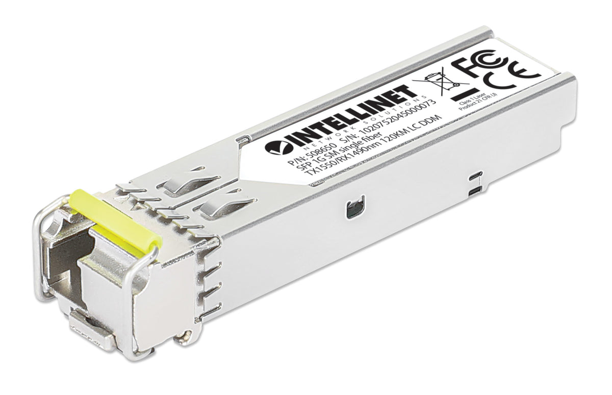 Intellinet Module SFP Gigabit WDM Bidirectionnel 1000Base-BX-D Monomode LC 120km RX1490/TX1550