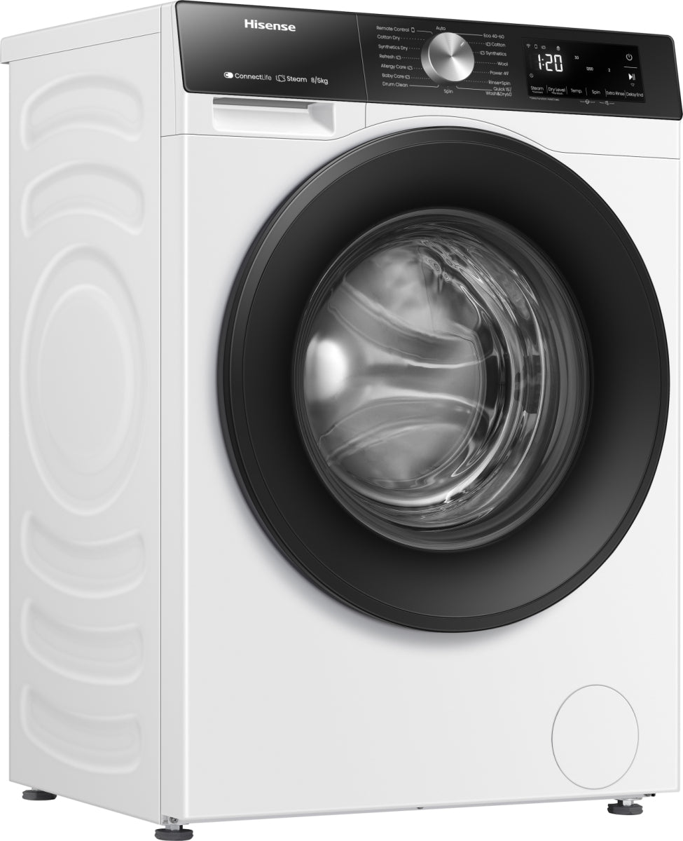 Hisense WD3S8043BW3 machine à laver avec sèche linge Pose libre Charge avant Blanc - vue 2